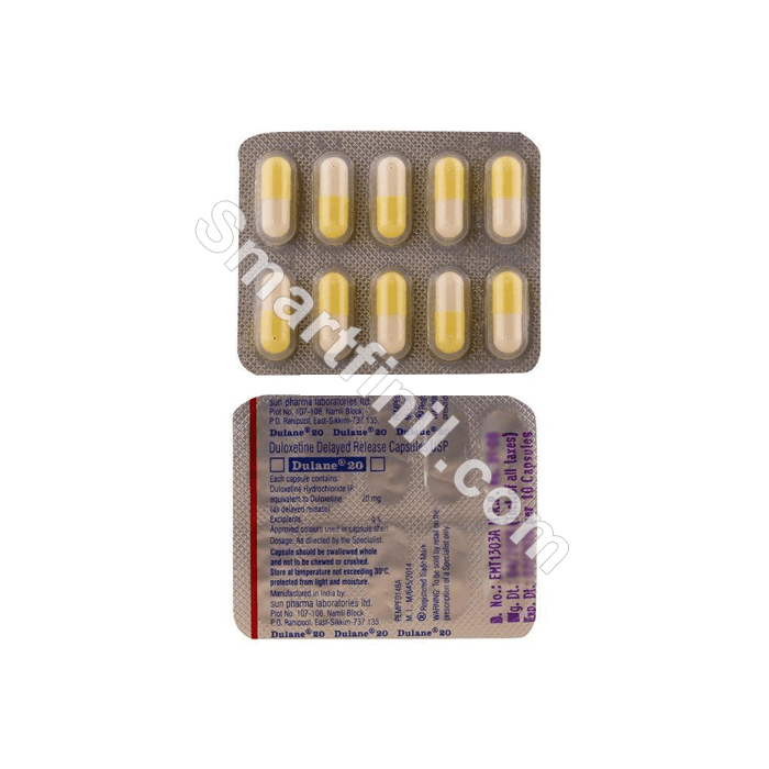 Dulane 20mg Capsule DR (Duloxetine)